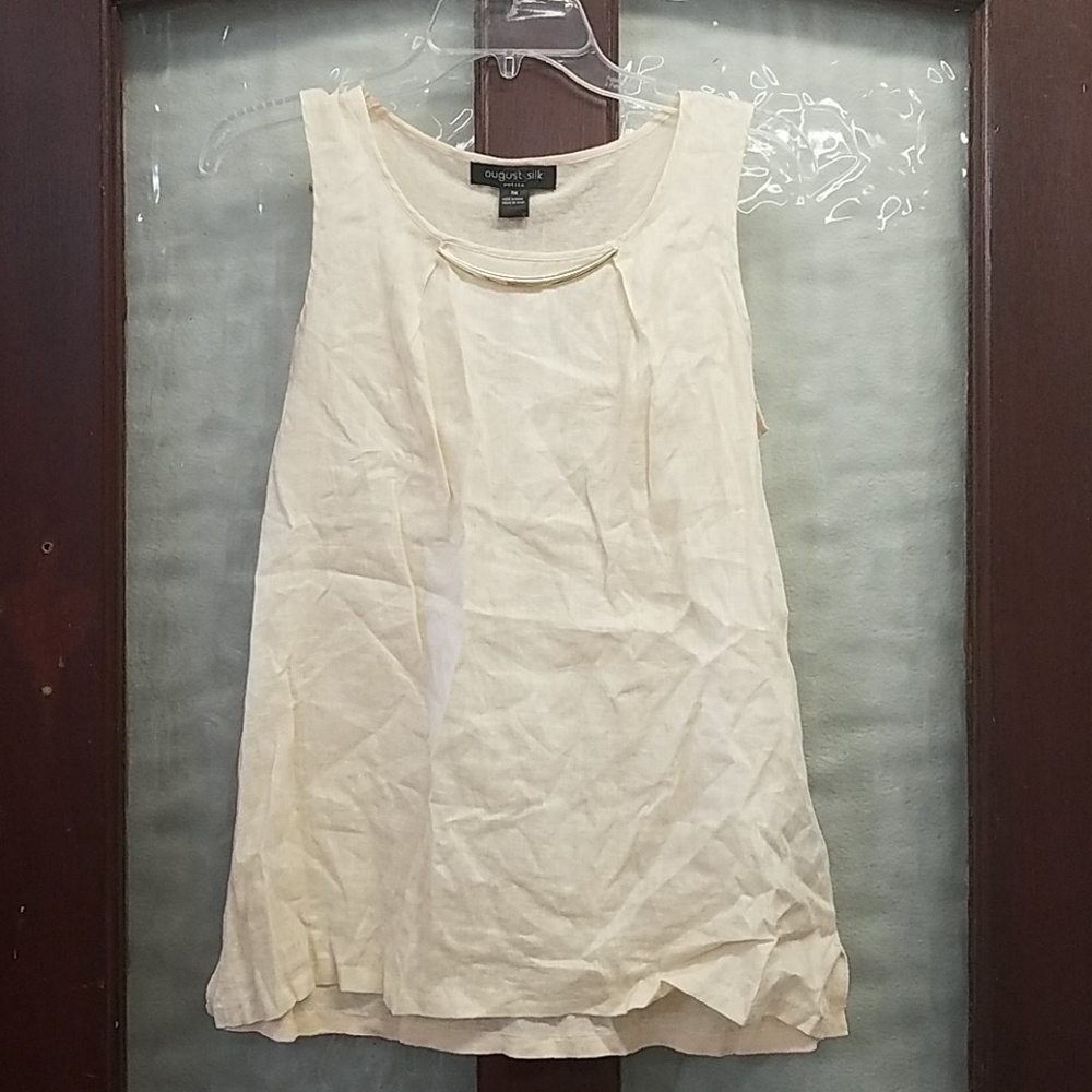 Women's August Silk Petite Beige Tank Top